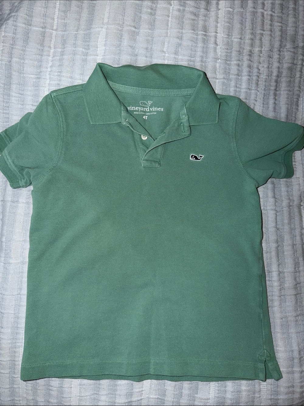 Vineyard Vines Boys Sage Green Polo